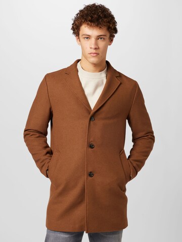 Manteau mi-saison JACK & JONES en marron : devant