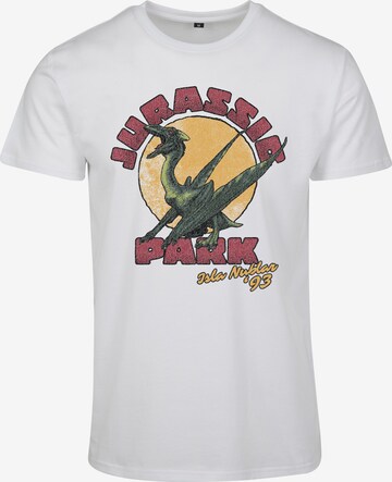 Maglietta 'Jurassic Park Isla Nybla' di Merchcode in bianco: frontale