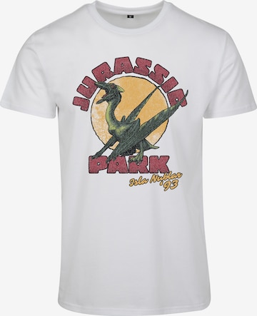 Merchcode T-Shirt 'Jurassic Park Isla Nybla' in Weiß: predná strana