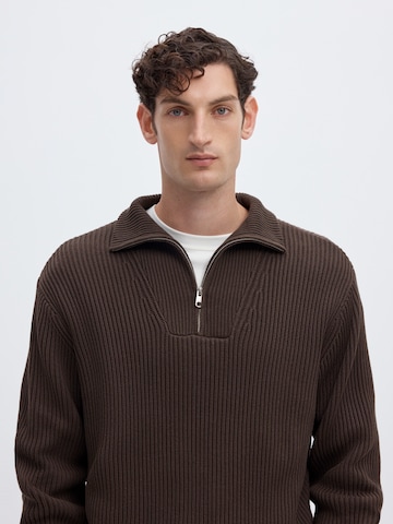 Pull-over 'SLHDRY' SELECTED en marron