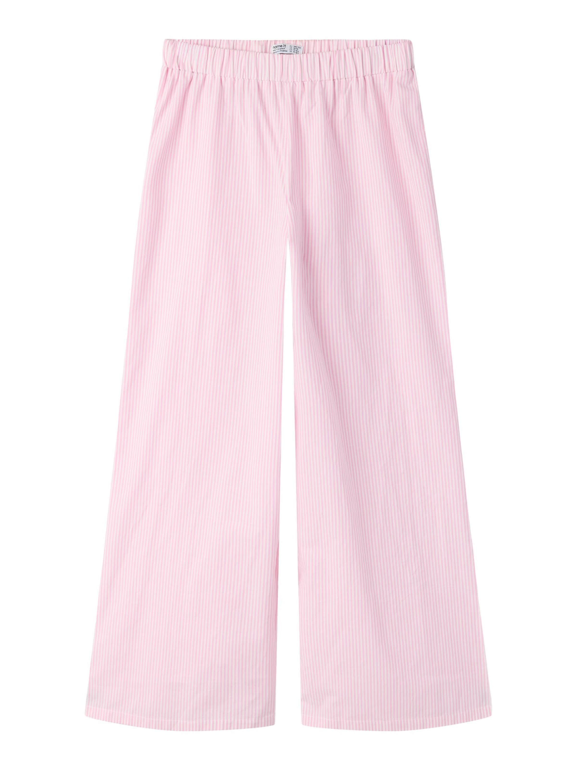 NAME IT - Pierna ancha Pantalón en rosa: frente