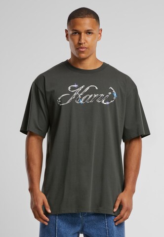 Karl Kani - Camisa 'Icy Chrome' em cinzento: frente