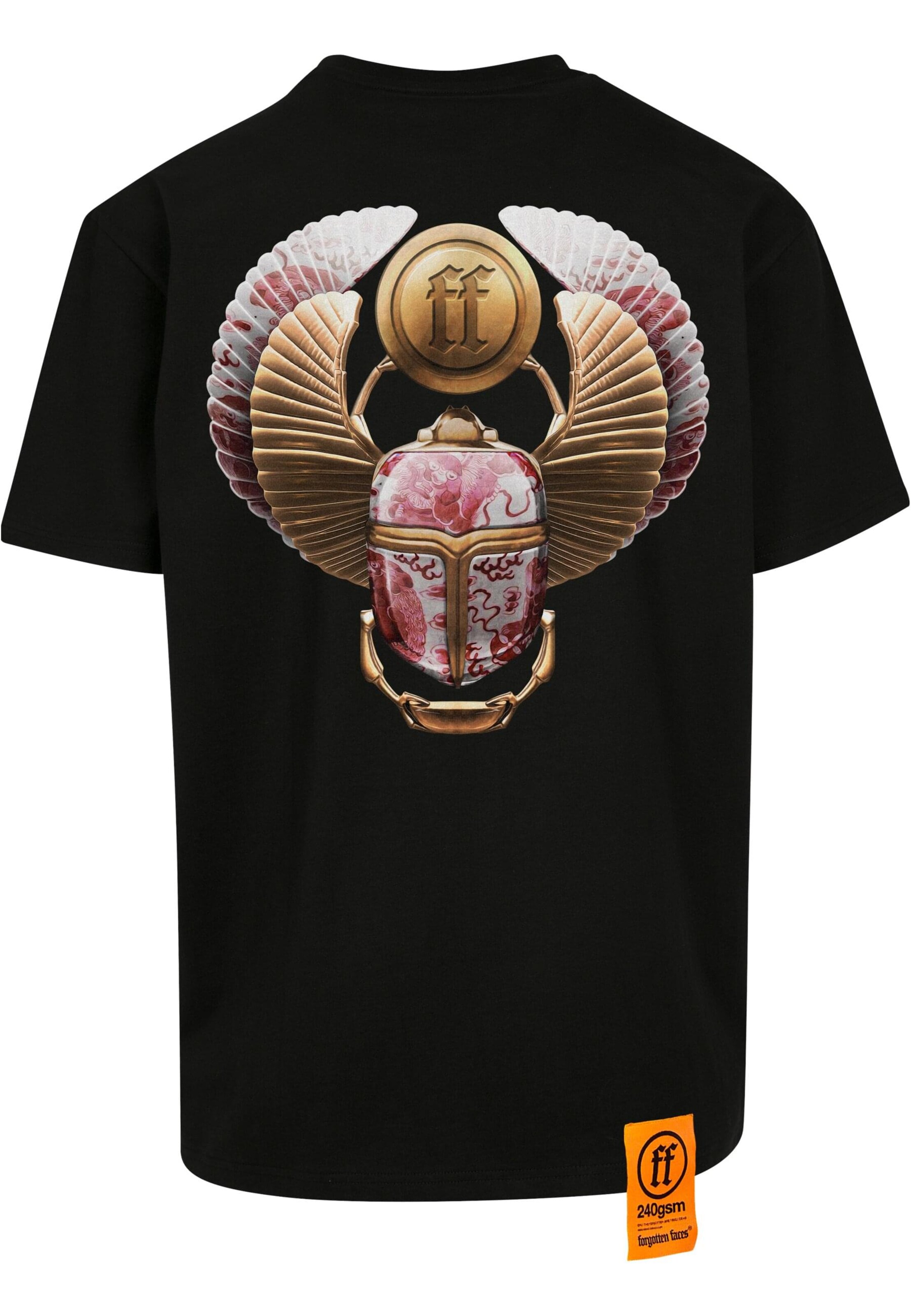 T-Shirt 'Scarab' Forgotten Faces en noir