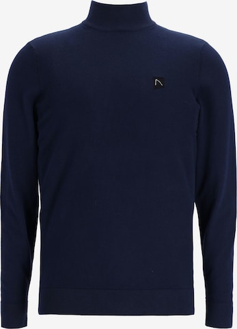 CHASIN' Trui 'Ard Mock' in Blauw: voorkant