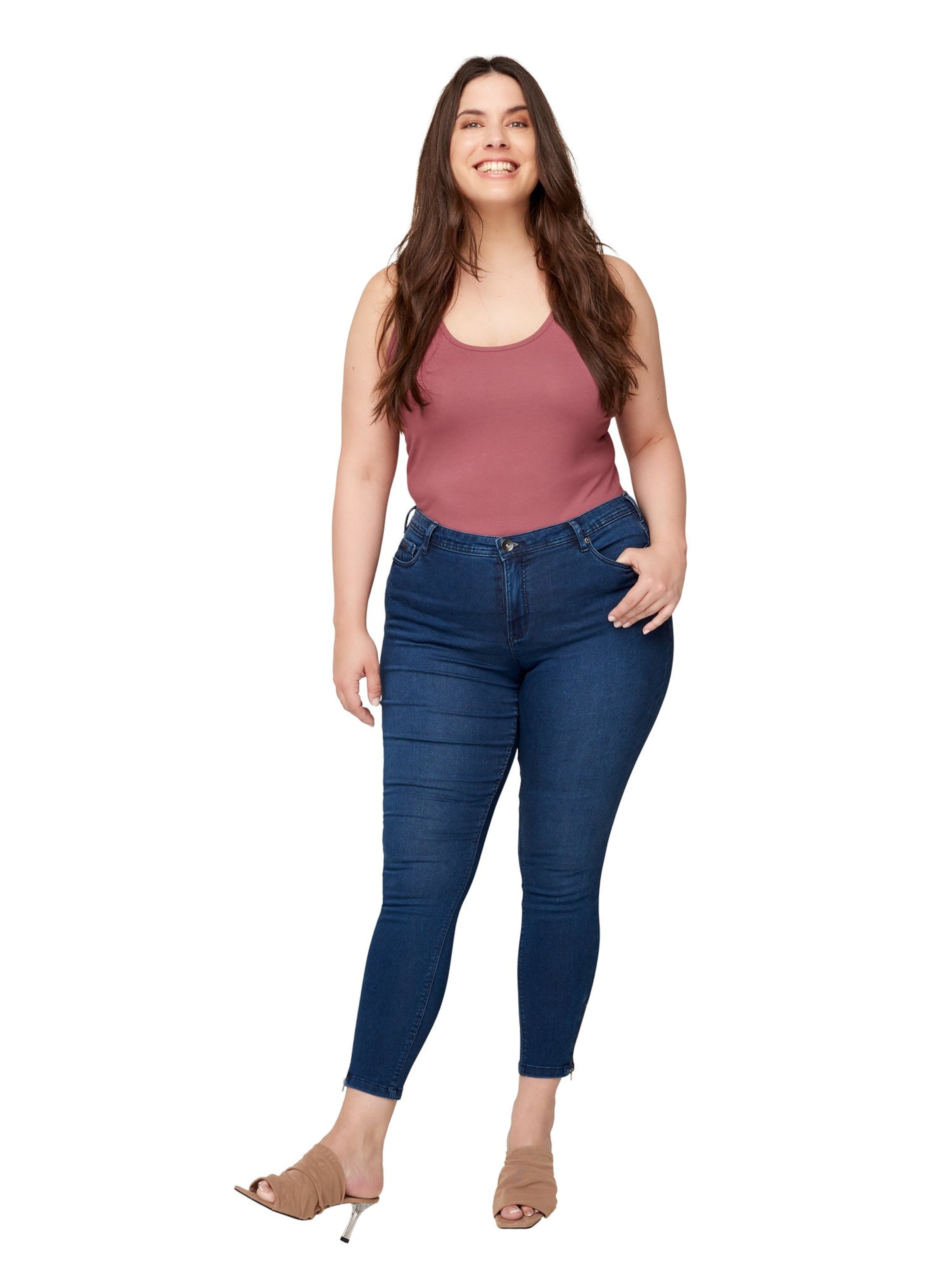 Zizzi Skinny Kavbojke 'Amy' | modra barva