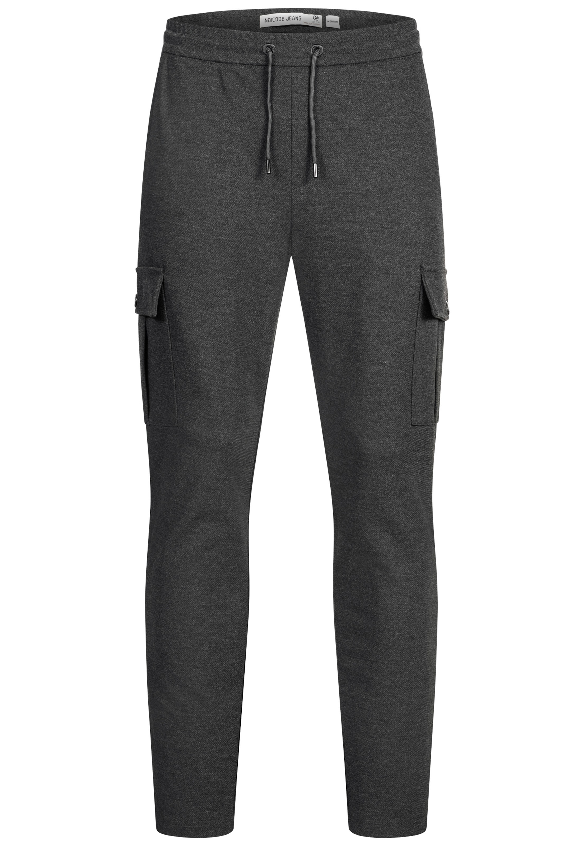 INDICODE JEANS Cargo Pants 'INNezzo' in Grey: front