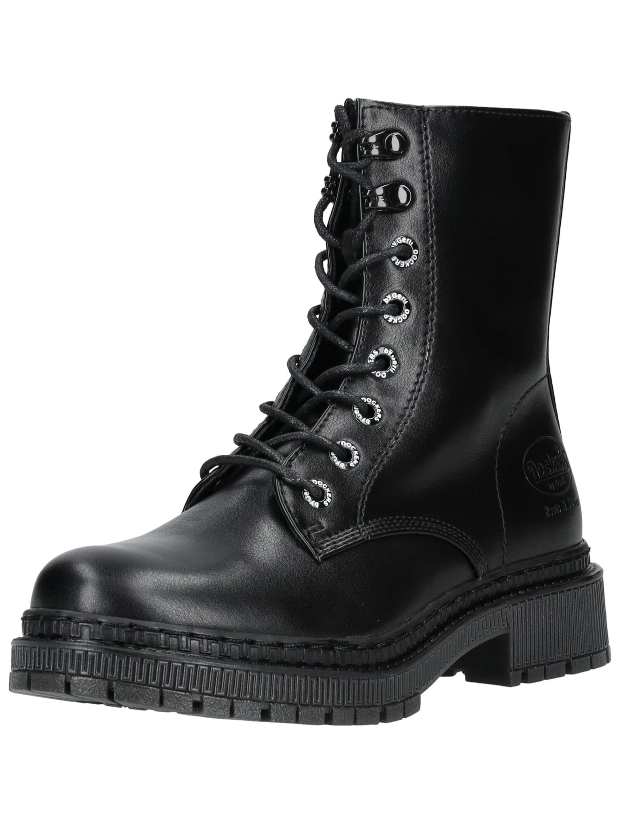 Dockers by Gerli Botki sznurowane w kolorze czarny: przód