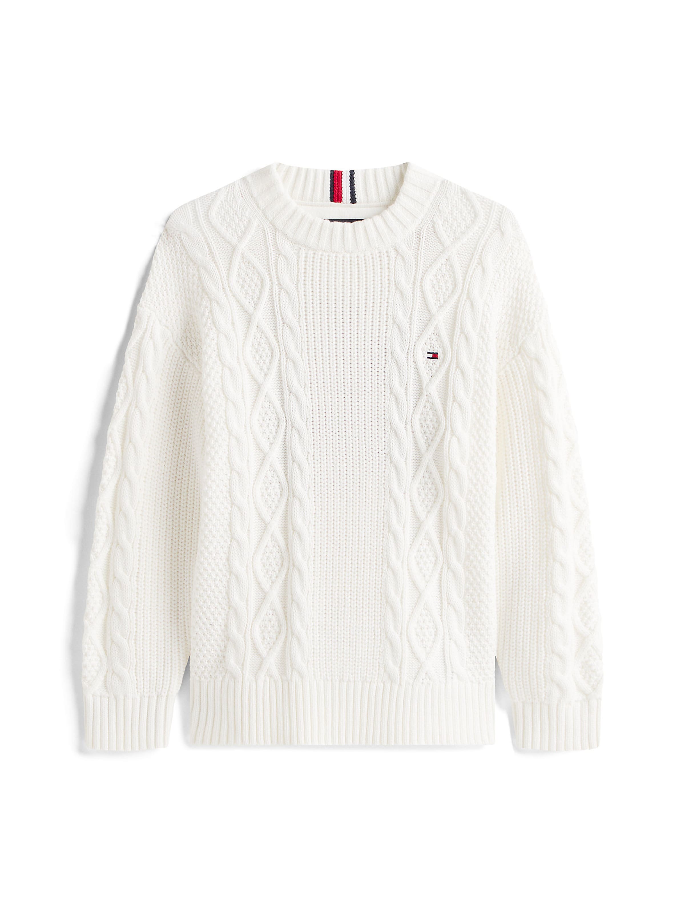 TOMMY HILFIGER Pullover in Weiß: Vorderseite