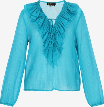 faina - Blusa en azul: frente