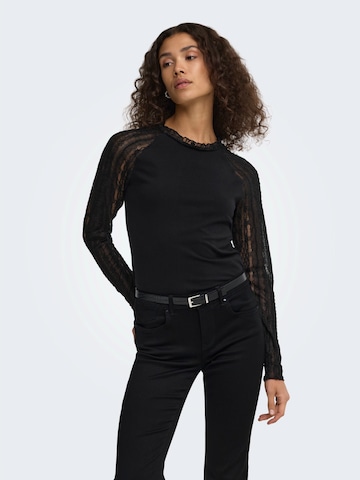 T-shirt ONLY en noir : devant