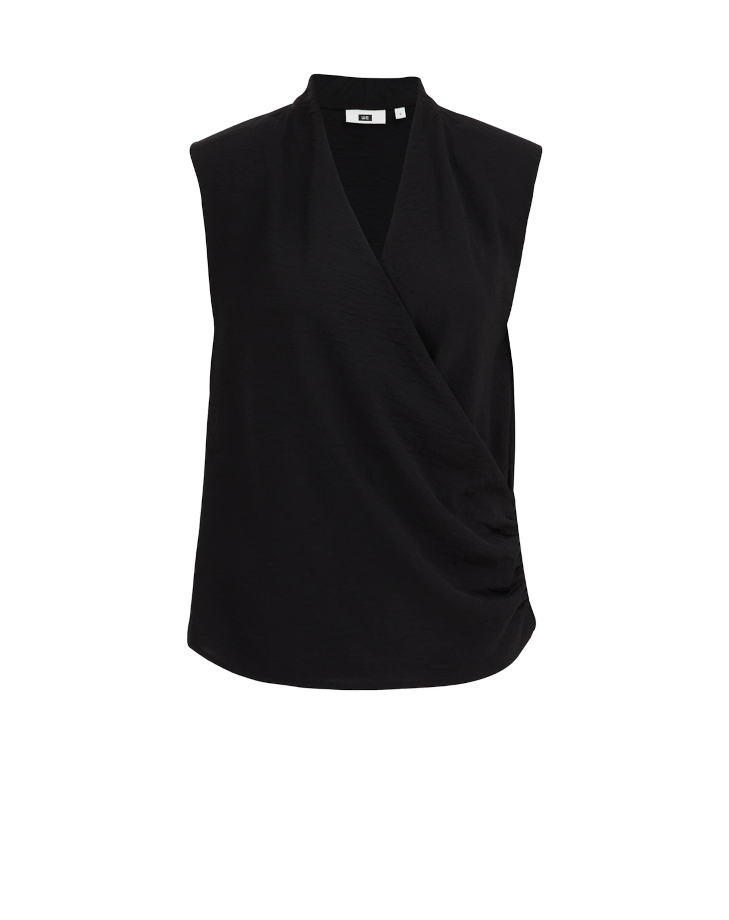 WE Fashion Pluus, värv must: eest vaates