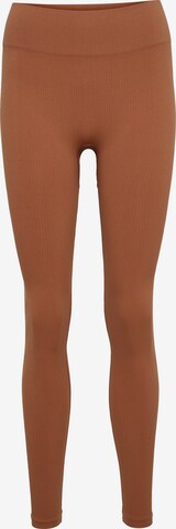 Skinny Pantalon de sport 'MT Adapt' Hummel en marron : devant