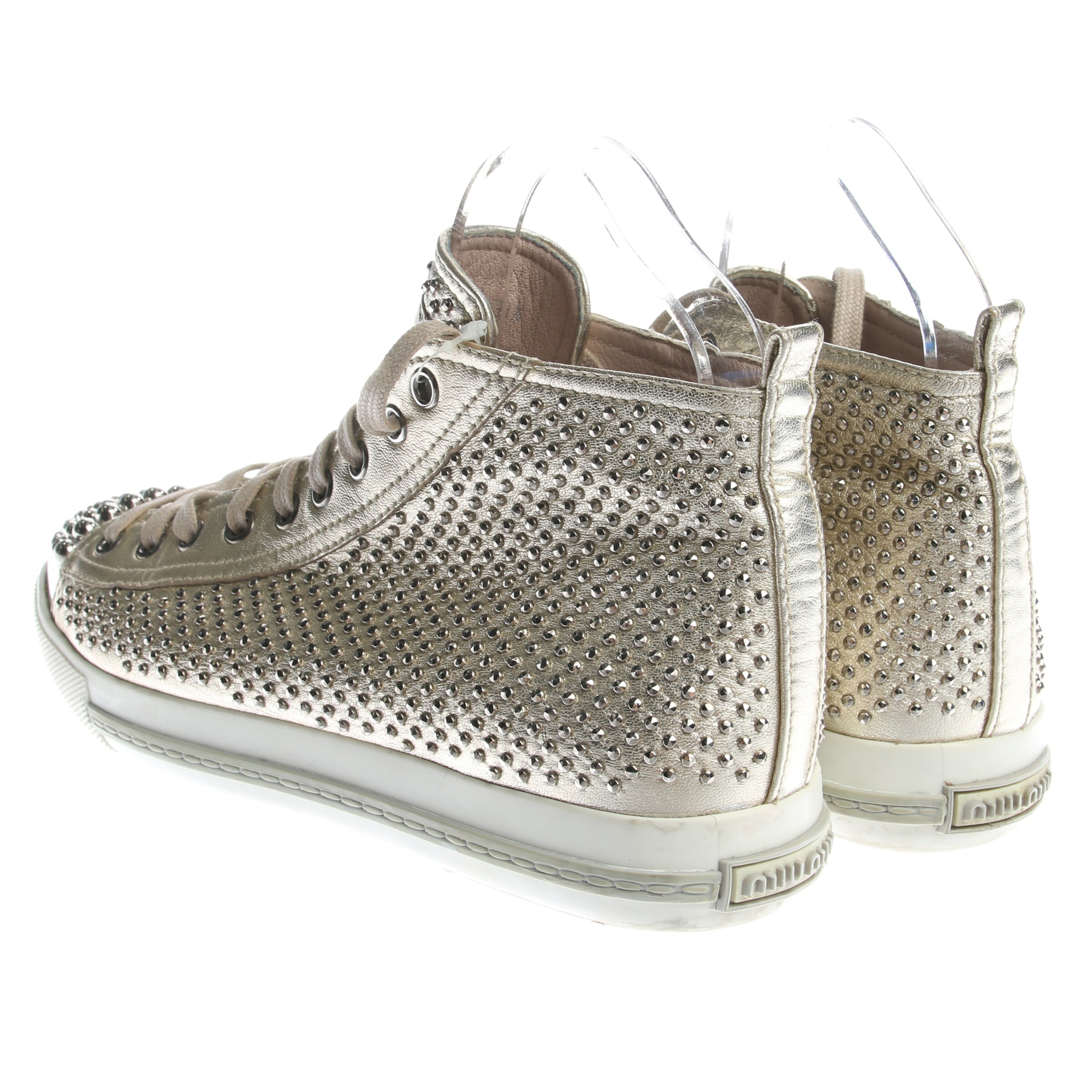 Miu Miu Turnschuhe / Sneaker 38,5 in Silber