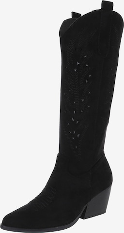 Ital-Design Stiefel in Schwarz: Vorderseite