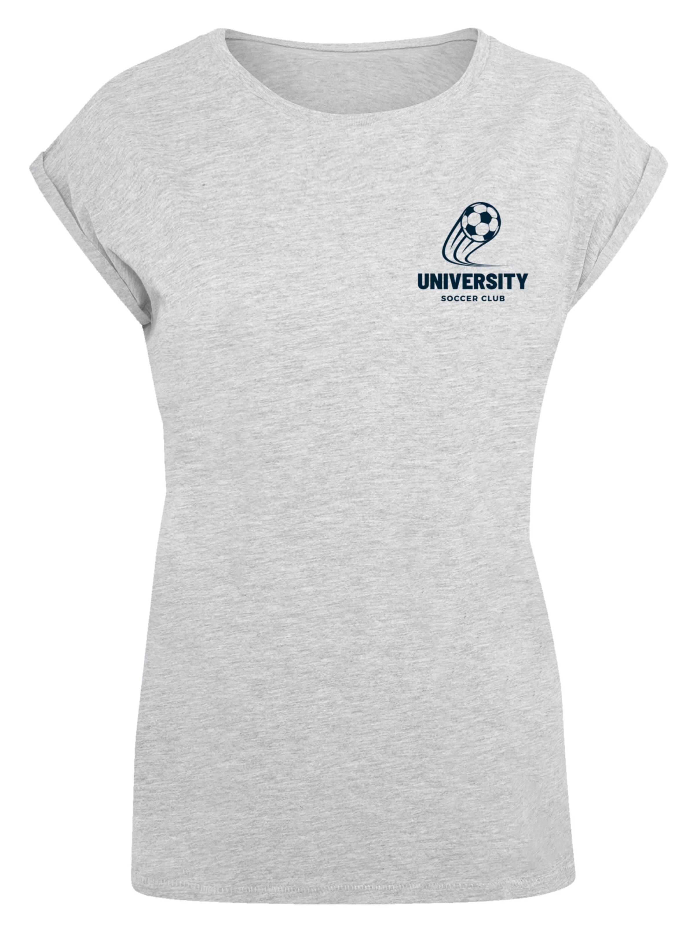 T-shirt 'University Soccer Club Classic Minimalist' F4NT4STIC en gris : devant
