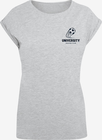 F4NT4STIC Shirt 'University Soccer Club Classic Minimalist' in Grey: front
