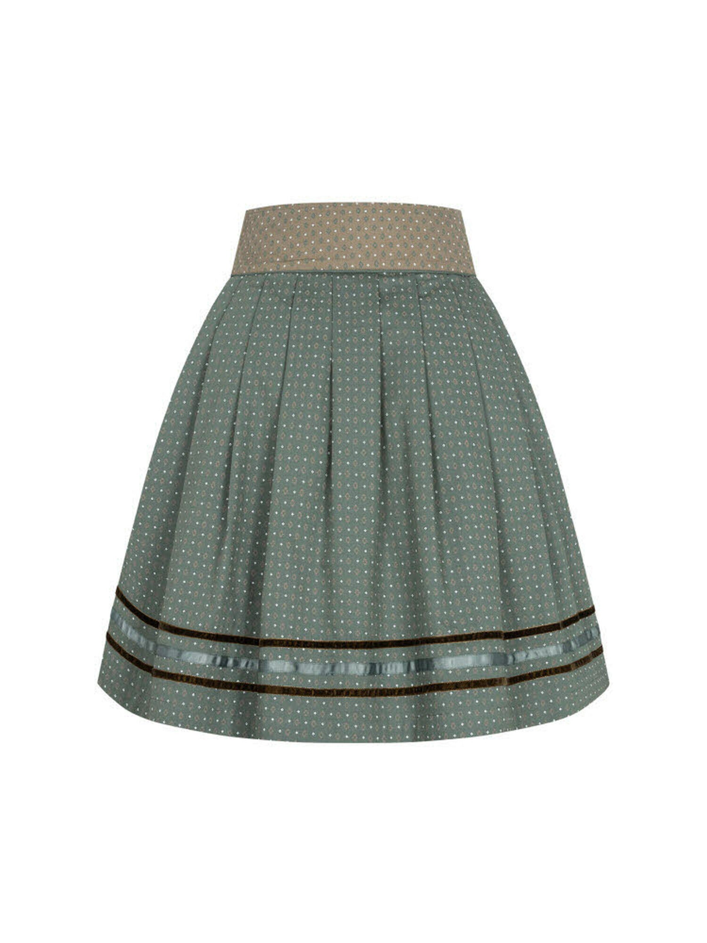 Trachtenhof Nübler Traditional Skirt 'Trachtenrock Giulia' in Green