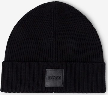 BOSS Mütze 'Flavio' in Schwarz: Vorderseite