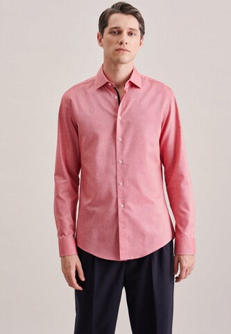 Coupe slim Chemise business SEIDENSTICKER en rose : devant