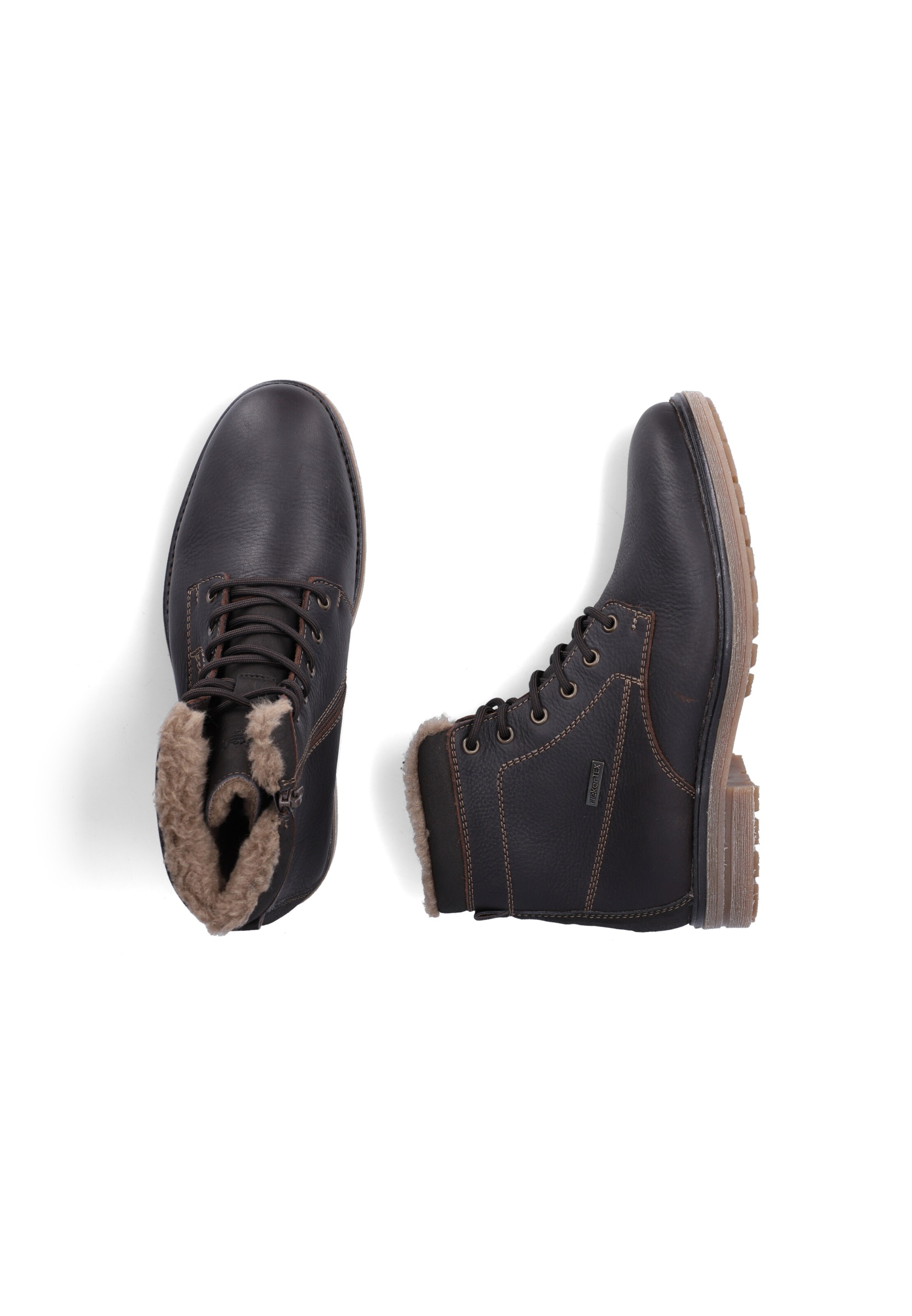 Bottes à lacets Rieker en marron