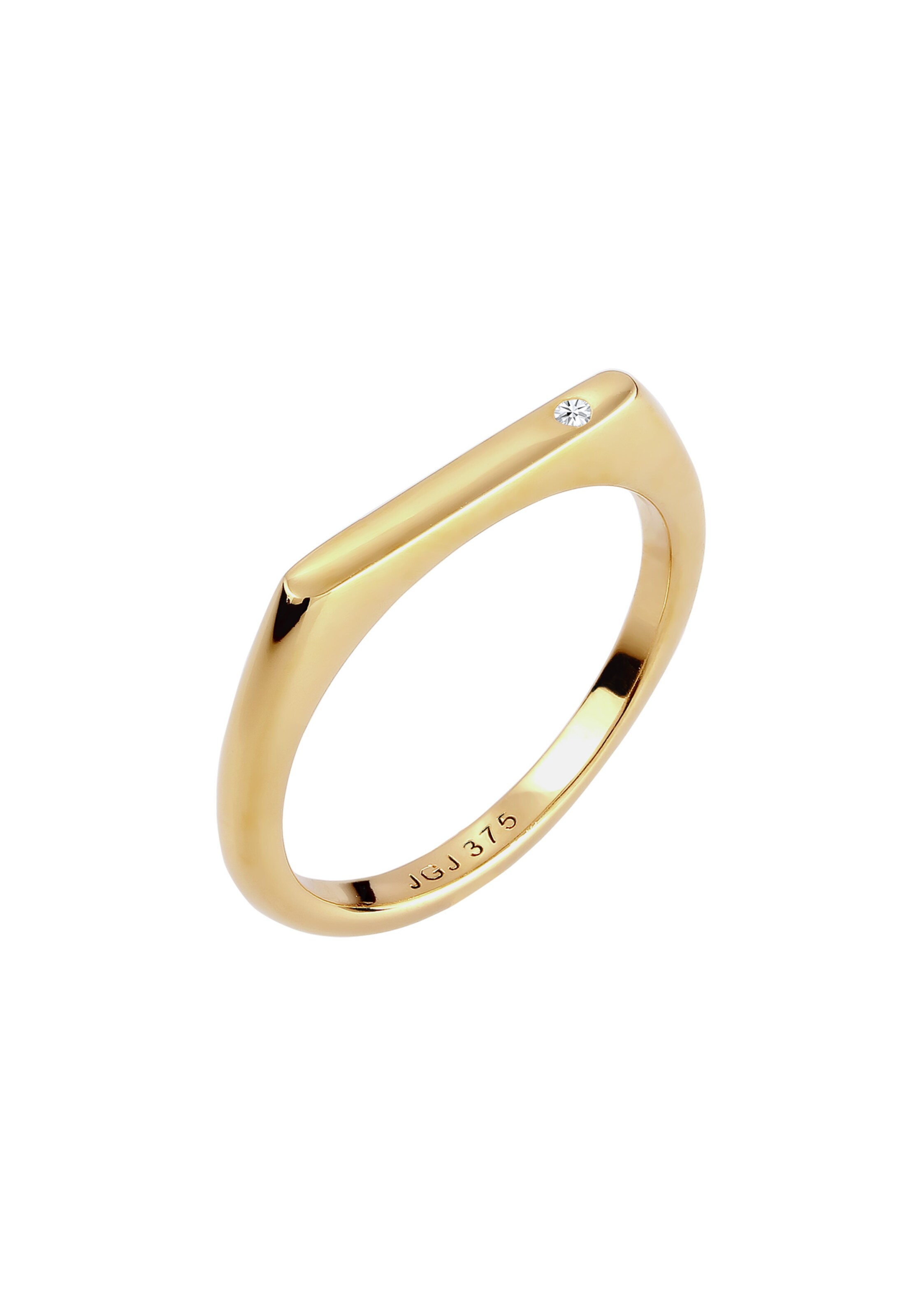 KUZZOI Ring 'Lab grown diamond' in Goud: voorkant