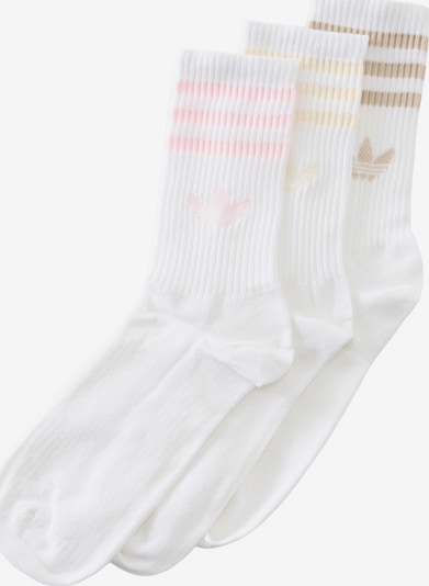 34-36 dydžio Kojinės iš ADIDAS ORIGINALS, spalva – zomšos spalva / brokato spalva / rožių spalva / balta, Prekių apžvalga