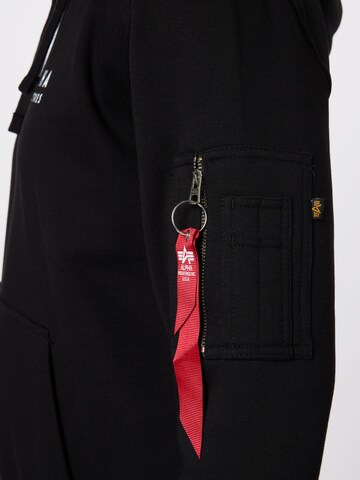 Felpa 'Alpha' di ALPHA INDUSTRIES in nero