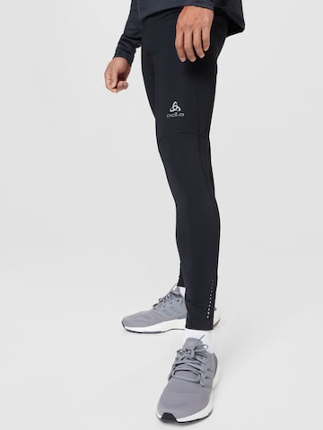 ODLO Skinny Spodnie sportowe 'ZEROWEIGHT' w kolorze czarny