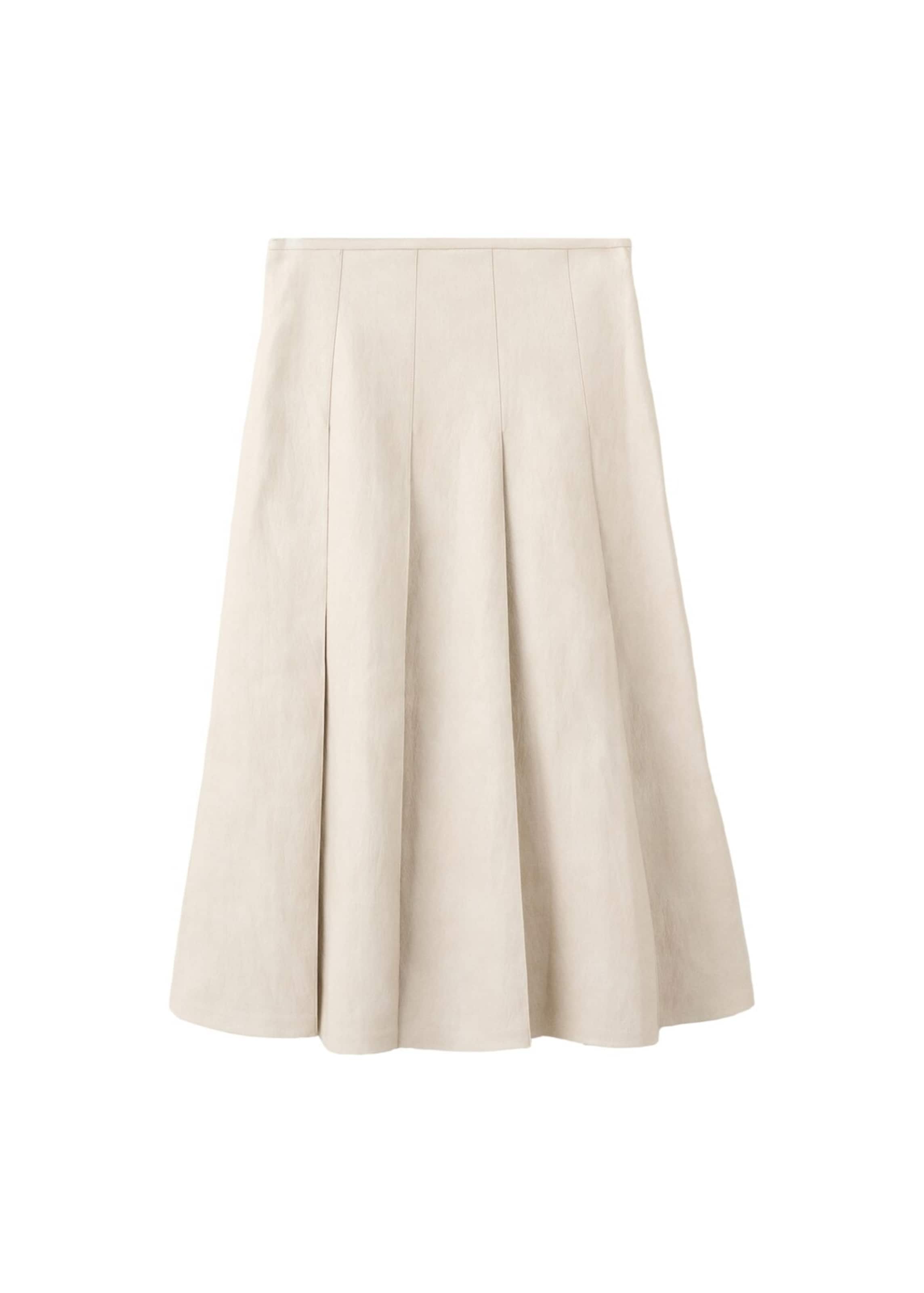 MANGO Skirt 'Sia' in Beige: front