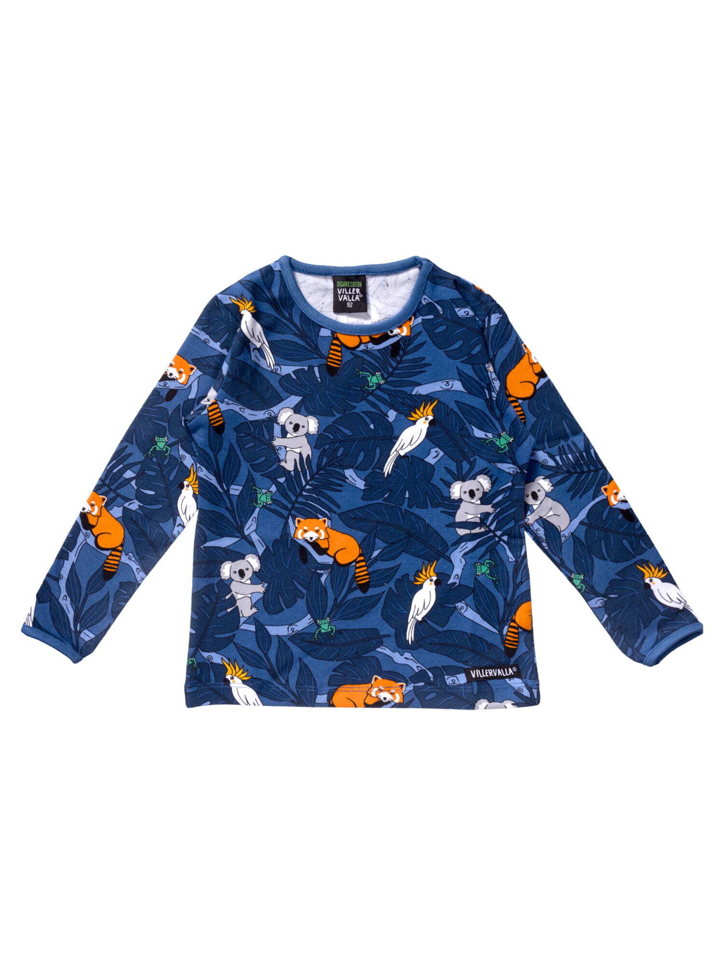 Villervalla Shirt 'Animal' in Blue: front