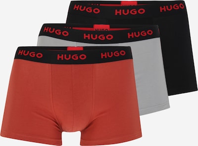 Boxeri HUGO Red pe gri / roșu / negru, Vizualizare produs