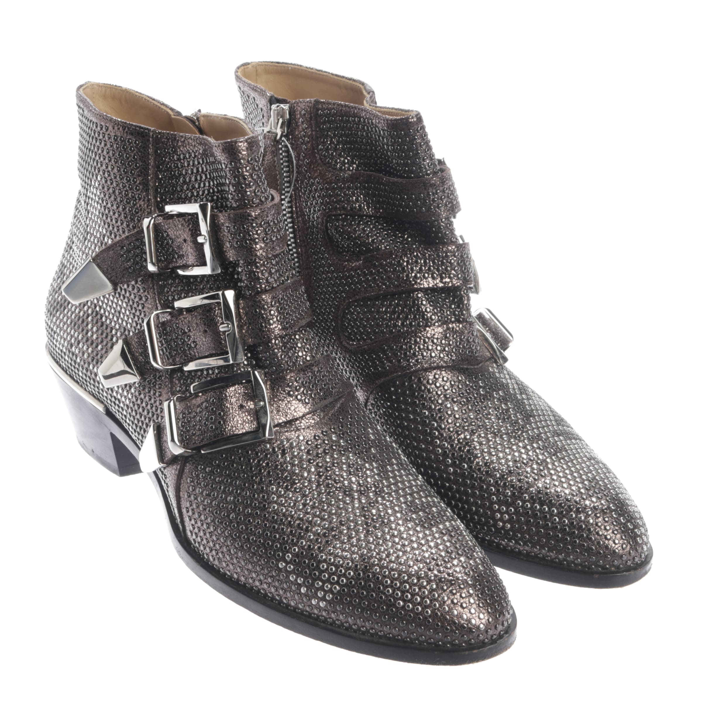 Chloé Dress Boots in 38 in Brown: front