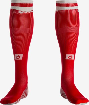 OUTFITTER Soccer Socks 'OCEAN FABRICS TAHI' in Red: front