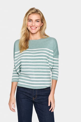 SAINT TROPEZ Pullover 'MilaSZ' in Grün: Vorderseite