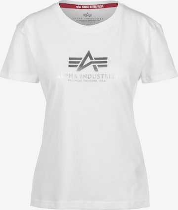 T-shirt ALPHA INDUSTRIES en blanc : devant