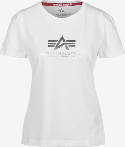 ALPHA INDUSTRIES Тениска в сребърно / бяло, Преглед на продукта