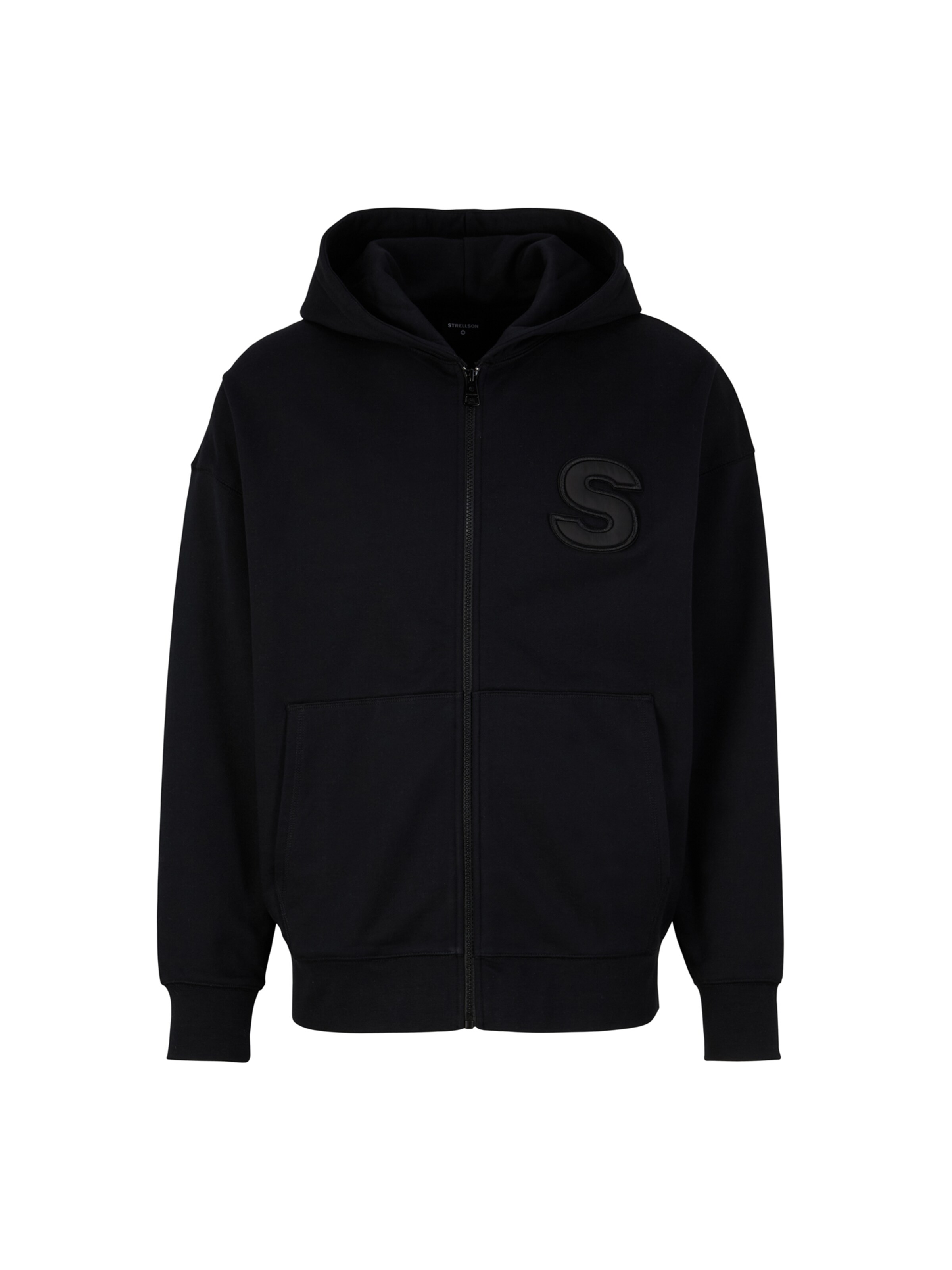 STRELLSON Sweatvest ' Roko ' in Zwart: voorkant