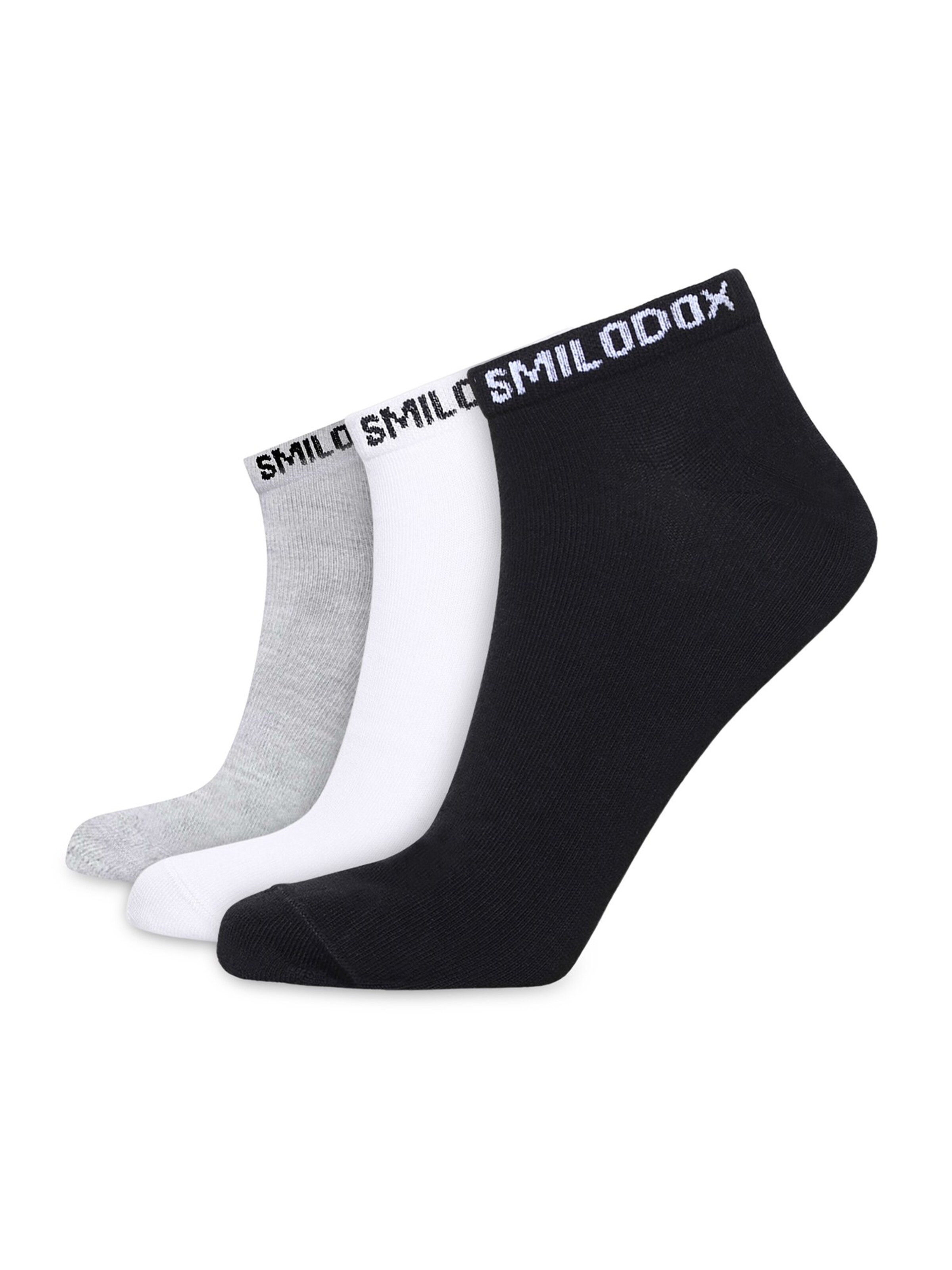 Chaussettes ' 3er Sneaker Socks ' Smilodox en mélange de couleurs : devant