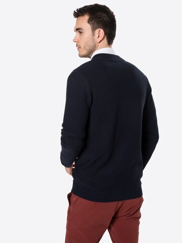 KnowledgeCotton Apparel Gebreid vest 'FORREST' in Blauw