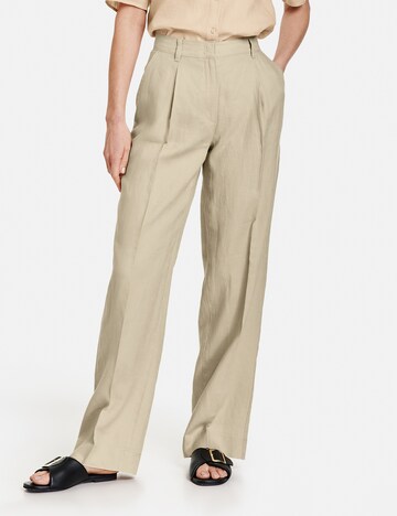 GERRY WEBER Zvonové kalhoty Kalhoty s puky – béžová: přední strana