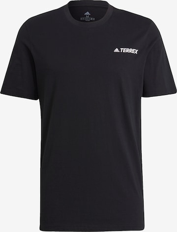 T-Shirt fonctionnel ADIDAS TERREX en noir : devant