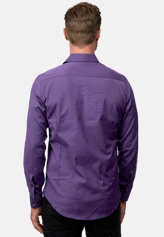 Rusty Neal Regular Fit Hemd in Lila: Vorderseite