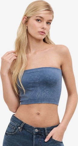 No Matter What Top in Blau: Vorderseite
