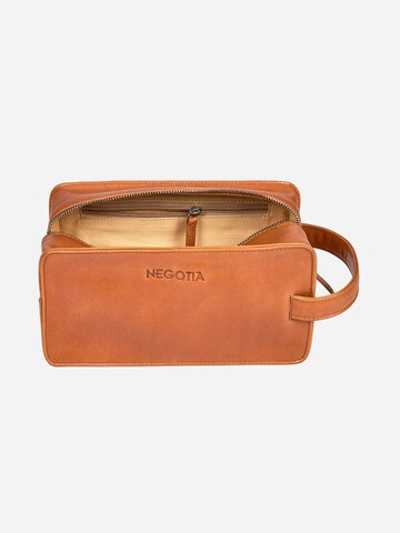 NEGOTIA Leather Toiletry Bag 'Caldre' in Brown