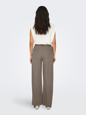 ONLY Wide leg Pants 'ONLJANY' in Brown