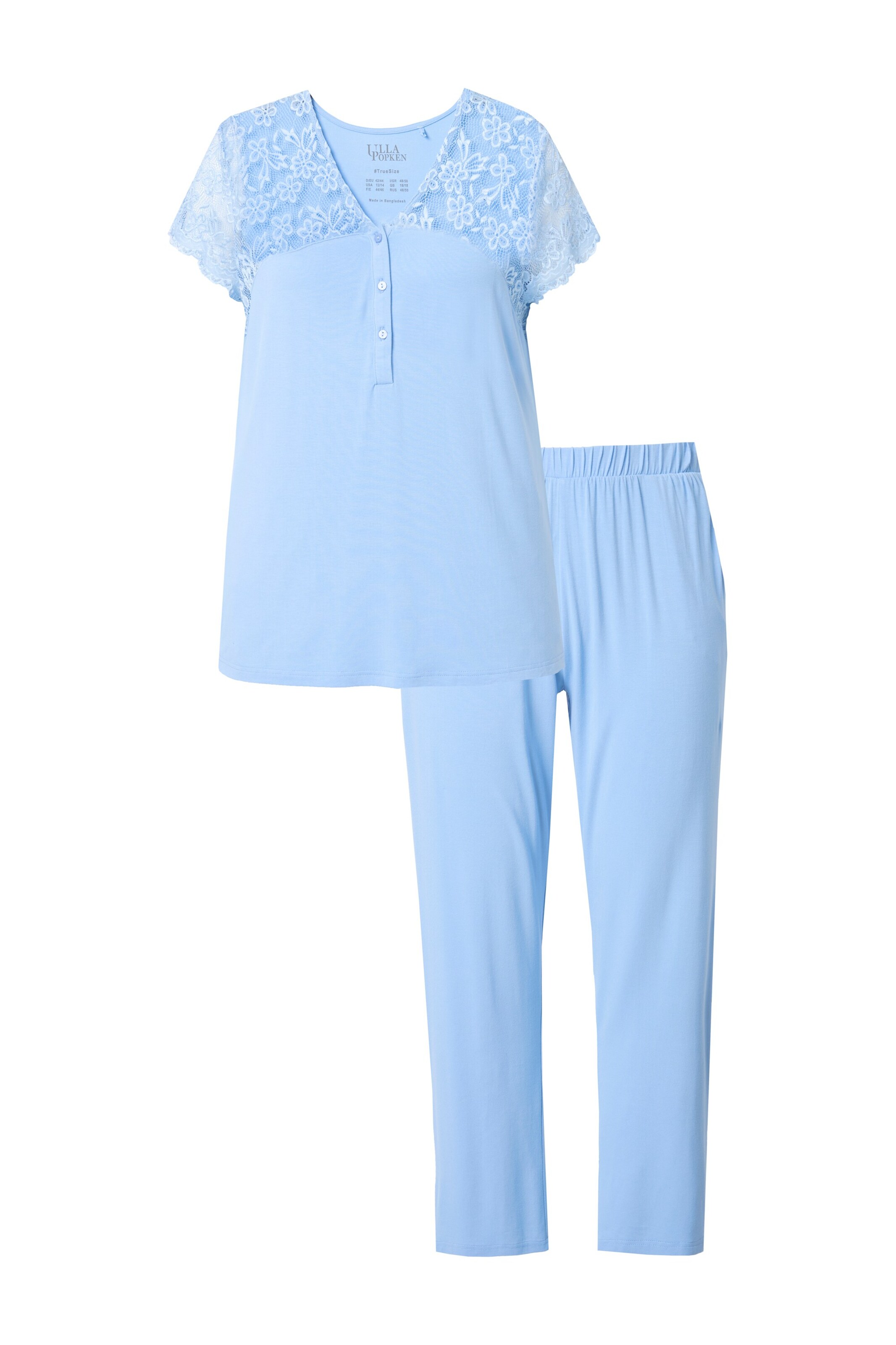 Ulla Popken Pyjama in Blau: Vorderseite