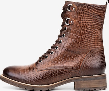 COX Lace-Up Ankle Boots in Brown: front