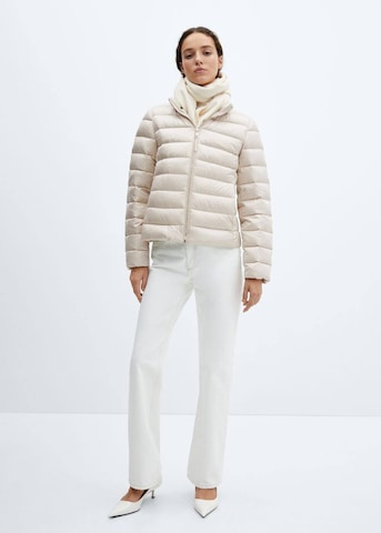 MANGO Winter Jacket 'Plumi' in Beige