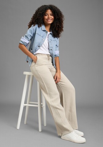 KangaROOS Wide leg Pants in Grey