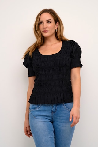 Cream Blouse 'Henva' in Black: front